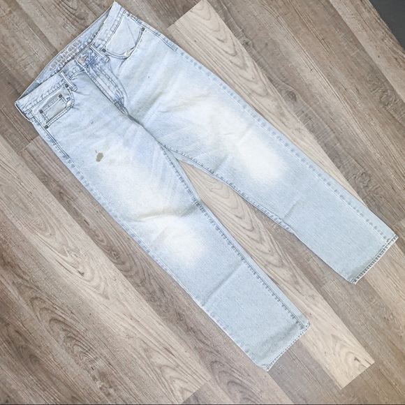 Men’s AMERICAN EAGLE Relaxed Straight Denim Jeans - Picture 3 of 10